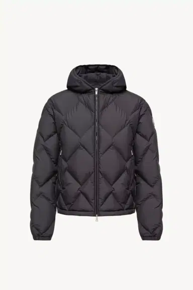 Moncler Arvouinne Hooded Triangle-quilted Short Down Jacket | Thumbnail 2 Moncler Arvouinne Hooded Triangle-quilted Short Down Jacket | Thumbnail 2