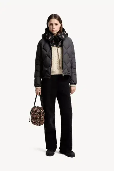 Moncler Arvouinne Hooded Triangle-quilted Short Down Jacket | Thumbnail 3 Moncler Arvouinne Hooded Triangle-quilted Short Down Jacket | Thumbnail 3