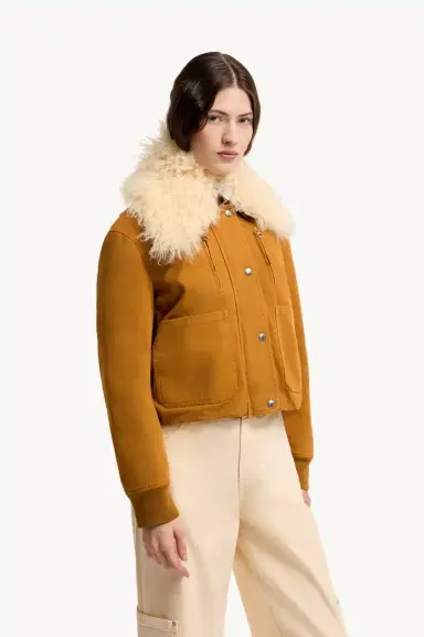 Moncler Gravio Shearling-trimmed Short Down Jacket | Thumbnail 5 Moncler Gravio Shearling-trimmed Short Down Jacket | Thumbnail 5