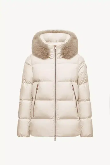 Moncler Laichefur Shearling-trimmed Short Down Jacket | Thumbnail 2 Moncler Laichefur Shearling-trimmed Short Down Jacket | Thumbnail 2
