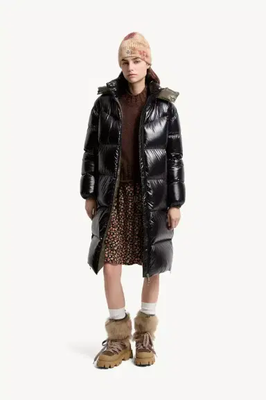 Moncler Harfang Hooded Long Down Coat | Thumbnail 3 Moncler Harfang Hooded Long Down Coat | Thumbnail 3
