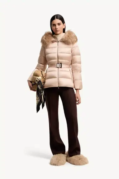 Moncler Cupidones Hooded Shearling-trimmed Short Down Jacket | Thumbnail 3 Moncler Cupidones Hooded Shearling-trimmed Short Down Jacket | Thumbnail 3