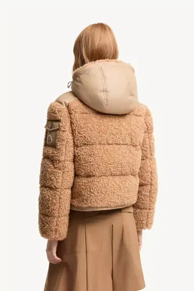 Moncler Alpestre Hooded Teddy Short Down Jacket | Thumbnail 6 Moncler Alpestre Hooded Teddy Short Down Jacket | Thumbnail 6