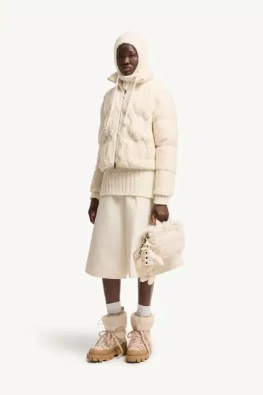 Moncler Nitidule Bouclé Short Down Jacket | Thumbnail 3 Moncler Nitidule Bouclé Short Down Jacket | Thumbnail 3
