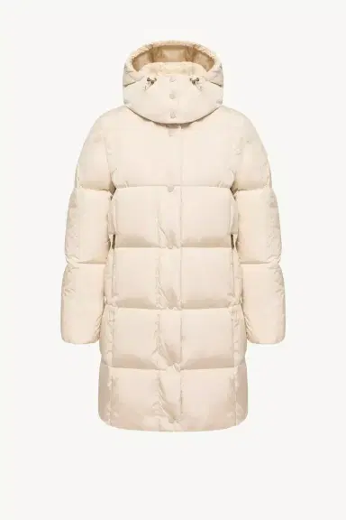 Moncler Litte Square-quilted Hooded Long Down Jacket | Thumbnail 2 Moncler Litte Square-quilted Hooded Long Down Jacket | Thumbnail 2