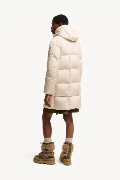 Moncler Litte Square-quilted Hooded Long Down Jacket | Thumbnail 6 Moncler Litte Square-quilted Hooded Long Down Jacket | Thumbnail 6