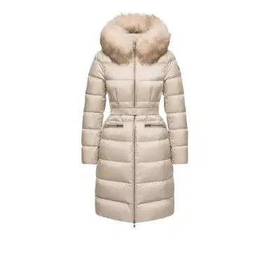 Moncler Boedic Hooded Shearling-trimmed Long Down Jacket | Thumbnail 1 Moncler Boedic Hooded Shearling-trimmed Long Down Jacket | Thumbnail 1