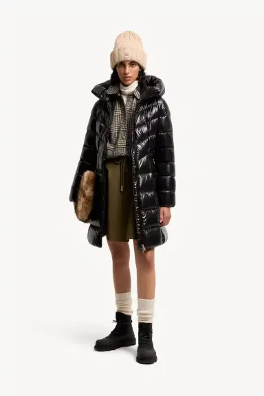Moncler Marusse Hooded Mid-length Down Jacket | Thumbnail 3 Moncler Marusse Hooded Mid-length Down Jacket | Thumbnail 3