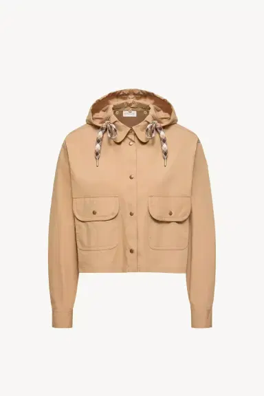 Moncler Cotton Blend Hooded Shirt Jacket | Thumbnail 2 Moncler Cotton Blend Hooded Shirt Jacket | Thumbnail 2