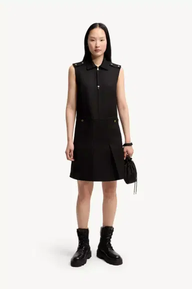 Moncler Wool Gabardine Shirt Dress | Thumbnail 2 Moncler Wool Gabardine Shirt Dress | Thumbnail 2