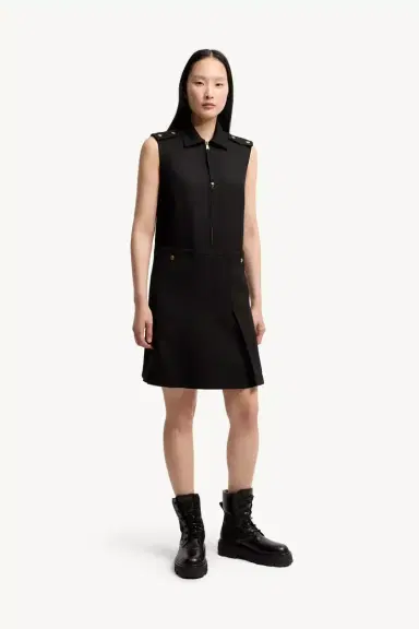 Moncler Wool Gabardine Shirt Dress | Thumbnail 4 Moncler Wool Gabardine Shirt Dress | Thumbnail 4
