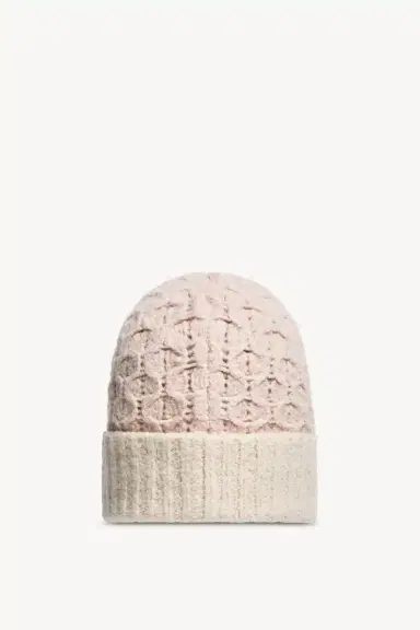 Moncler Mouliné Cable Wool Blend Beanie | Thumbnail 5 Moncler Mouliné Cable Wool Blend Beanie | Thumbnail 5