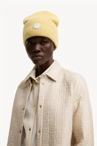 Moncler Wool & Cashmere Blend Beanie | Thumbnail 3 Moncler Wool & Cashmere Blend Beanie | Thumbnail 3
