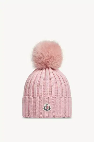 Moncler Wool Beanie With Pom Pom | Thumbnail 2 Moncler Wool Beanie With Pom Pom | Thumbnail 2