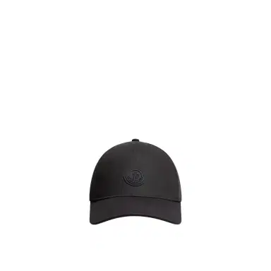Moncler Silicone Logo Cotton Baseball Cap | Thumbnail 1 Moncler Silicone Logo Cotton Baseball Cap | Thumbnail 1