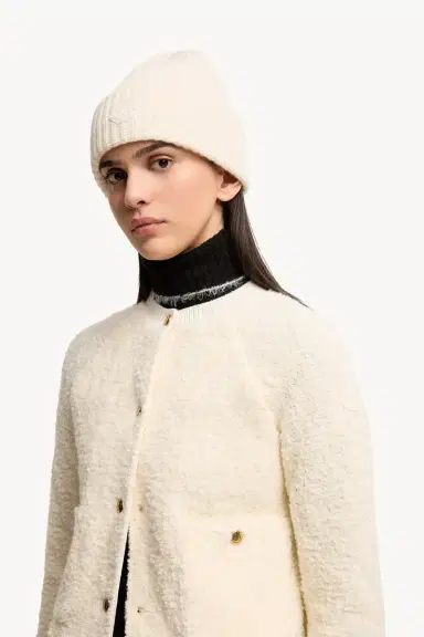 Moncler Wool & Cashmere Blend Beanie | Thumbnail 3 Moncler Wool & Cashmere Blend Beanie | Thumbnail 3