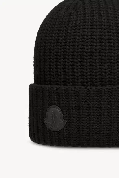 Moncler Wool & Cashmere Blend Beanie | Thumbnail 4 Moncler Wool & Cashmere Blend Beanie | Thumbnail 4