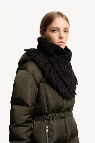 Moncler Cable Knit Alpaca Blend Neck Scarf | Thumbnail 3 Moncler Cable Knit Alpaca Blend Neck Scarf | Thumbnail 3