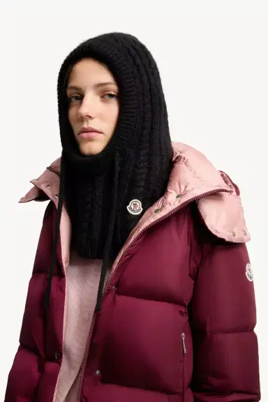 Moncler Cable Knit Alpaca Blend Balaclava | Thumbnail 3 Moncler Cable Knit Alpaca Blend Balaclava | Thumbnail 3