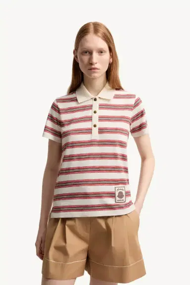Moncler Striped Cotton Polo Shirt | Thumbnail 5 Moncler Striped Cotton Polo Shirt | Thumbnail 5