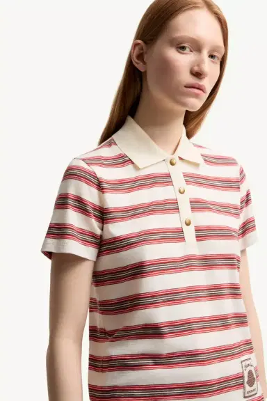 Moncler Striped Cotton Polo Shirt | Thumbnail 7 Moncler Striped Cotton Polo Shirt | Thumbnail 7