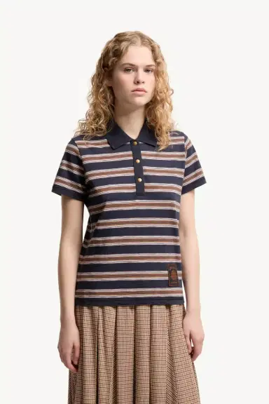 Moncler Striped Cotton Polo Shirt | Thumbnail 5 Moncler Striped Cotton Polo Shirt | Thumbnail 5
