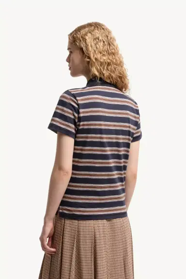 Moncler Striped Cotton Polo Shirt | Thumbnail 6 Moncler Striped Cotton Polo Shirt | Thumbnail 6