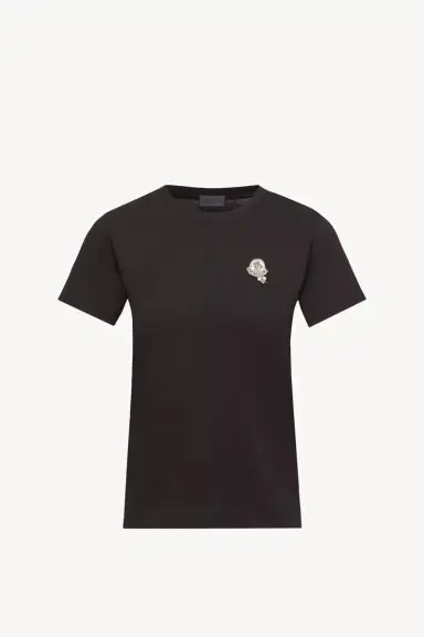 Moncler Logo Patch Cotton T-shirt | Thumbnail 2 Moncler Logo Patch Cotton T-shirt | Thumbnail 2