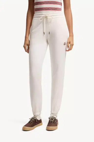 Moncler Logo Cotton Blend Fleece Sweatpants | Thumbnail 4 Moncler Logo Cotton Blend Fleece Sweatpants | Thumbnail 4
