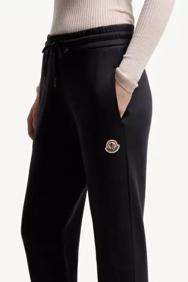 Moncler Logo Cotton Blend Fleece Sweatpants | Thumbnail 7 Moncler Logo Cotton Blend Fleece Sweatpants | Thumbnail 7