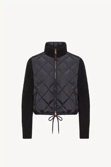 Moncler Cotton Blend Padded Zip-up Cardigan | Thumbnail 2 Moncler Cotton Blend Padded Zip-up Cardigan | Thumbnail 2