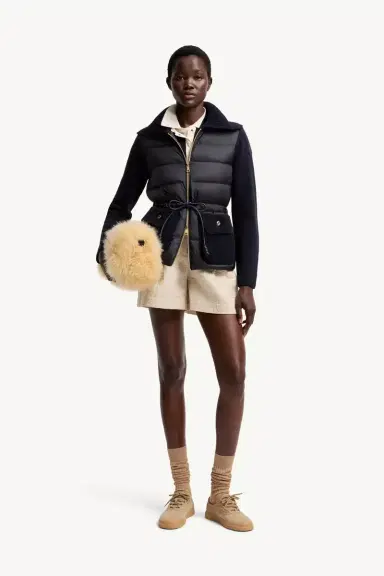 Moncler Wool & Cashmere Blend Padded Zip-up Cardigan | Thumbnail 3 Moncler Wool & Cashmere Blend Padded Zip-up Cardigan | Thumbnail 3