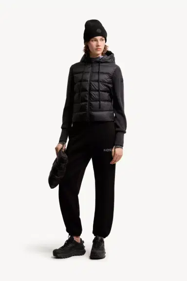 Moncler Wool Hooded Padded Zip-up Cardigan | Thumbnail 3 Moncler Wool Hooded Padded Zip-up Cardigan | Thumbnail 3