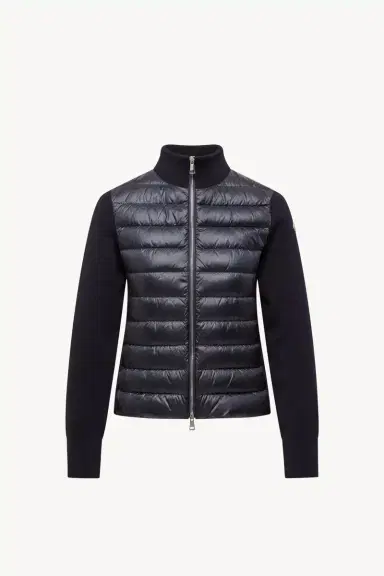Moncler Padded Wool Zip-up Cardigan | Thumbnail 2 Moncler Padded Wool Zip-up Cardigan | Thumbnail 2