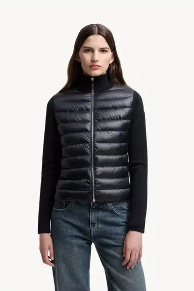 Moncler Padded Wool Zip-up Cardigan | Thumbnail 5 Moncler Padded Wool Zip-up Cardigan | Thumbnail 5
