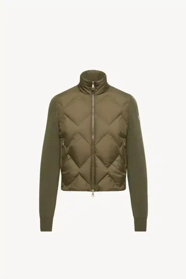 Moncler Wool & Cashmere Padded Zip-up Cardigan | Thumbnail 2 Moncler Wool & Cashmere Padded Zip-up Cardigan | Thumbnail 2