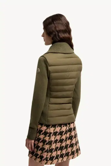 Moncler Padded Zip-up Wool Cardigan | Thumbnail 6 Moncler Padded Zip-up Wool Cardigan | Thumbnail 6