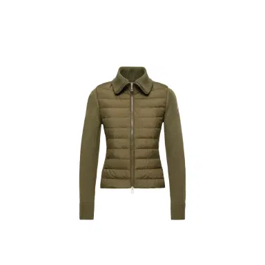 Moncler Padded Zip-up Wool Cardigan | Thumbnail 1 Moncler Padded Zip-up Wool Cardigan | Thumbnail 1
