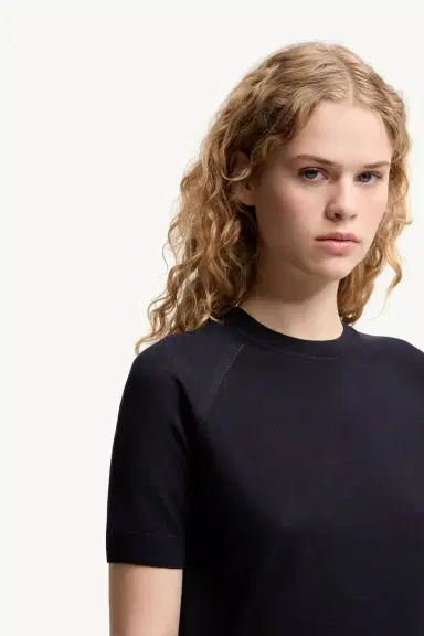Moncler Short Sleeve Wool Sweater | Thumbnail 7 Moncler Short Sleeve Wool Sweater | Thumbnail 7