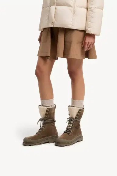 Moncler Vera High Suede & Shearling Lace-up Boots | Thumbnail 3 Moncler Vera High Suede & Shearling Lace-up Boots | Thumbnail 3