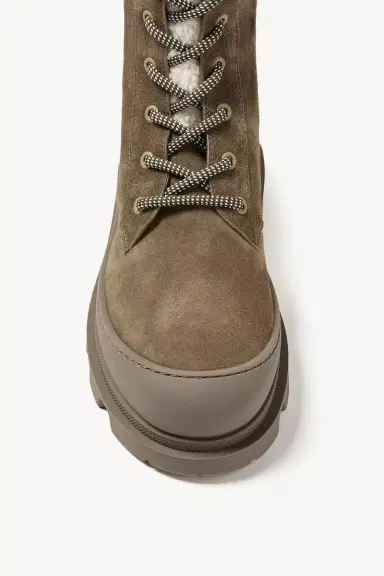 Moncler Vera High Suede & Shearling Lace-up Boots | Thumbnail 4 Moncler Vera High Suede & Shearling Lace-up Boots | Thumbnail 4