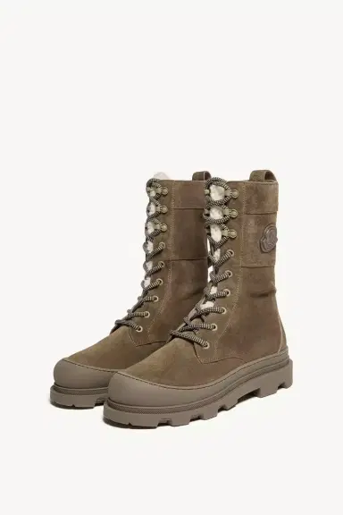 Moncler Vera High Suede & Shearling Lace-up Boots | Thumbnail 5 Moncler Vera High Suede & Shearling Lace-up Boots | Thumbnail 5