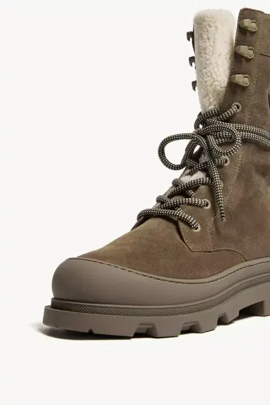 Moncler Vera High Suede & Shearling Lace-up Boots | Thumbnail 8 Moncler Vera High Suede & Shearling Lace-up Boots | Thumbnail 8