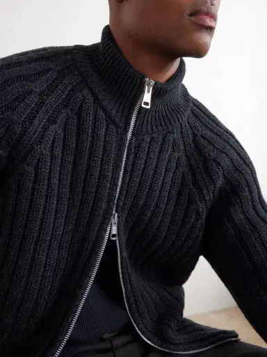 Our Legacy Ultra Ribbed Merino Wool Zip-Up Sweater - Men | Thumbnail 5 Our Legacy Ultra Ribbed Merino Wool Zip-Up Sweater - Men | Thumbnail 5