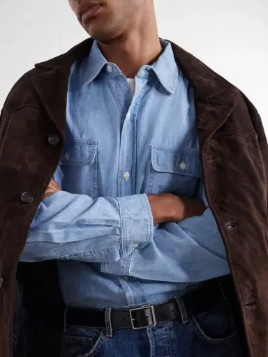 Nili Lotan Callum Cotton-Chambray Shirt - Men | Thumbnail 5 Nili Lotan Callum Cotton-Chambray Shirt - Men | Thumbnail 5