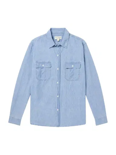 Nili Lotan Callum Cotton-Chambray Shirt - Men | Thumbnail 1 Nili Lotan Callum Cotton-Chambray Shirt - Men | Thumbnail 1