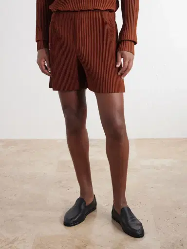 Homme Plissé Issey Miyake Straight-Leg Pleated Shorts - Men | Thumbnail 3 Homme Plissé Issey Miyake Straight-Leg Pleated Shorts - Men | Thumbnail 3