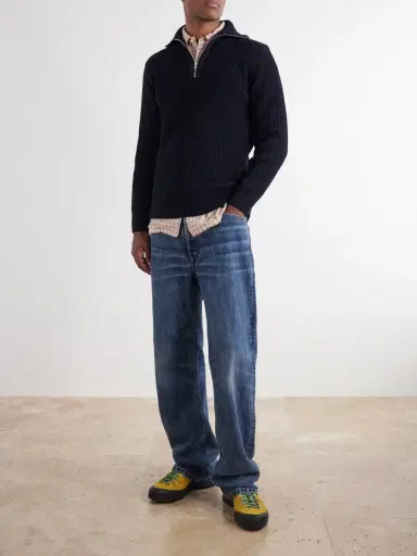 S.N.S. Herning Fender Ribbed Wool Half-Zip Sweater - Men | Thumbnail 2 S.N.S. Herning Fender Ribbed Wool Half-Zip Sweater - Men | Thumbnail 2