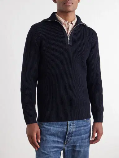 S.N.S. Herning Fender Ribbed Wool Half-Zip Sweater - Men | Thumbnail 3 S.N.S. Herning Fender Ribbed Wool Half-Zip Sweater - Men | Thumbnail 3