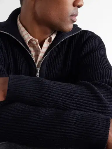 S.N.S. Herning Fender Ribbed Wool Half-Zip Sweater - Men | Thumbnail 5 S.N.S. Herning Fender Ribbed Wool Half-Zip Sweater - Men | Thumbnail 5